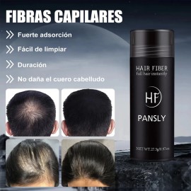 Polvo De Fibra Capilar Negro Cubre Raz De Cabello Calvicie