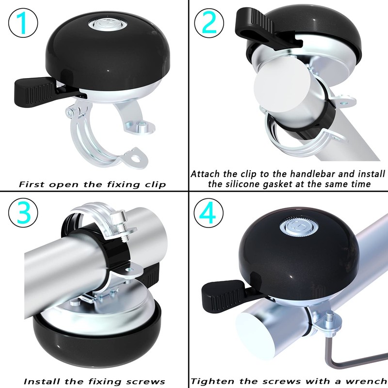 Greallthy Bike Bell, Classic Bicycle Bell with Nice Loud Tone