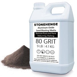 #80 GRIT Aluminum Oxide Powder for Sand Blasting - Sand Blaster for air Compressor, Metal Sandblasting Sand - 9LB
