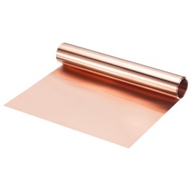 sourcing map Copper Sheet Roll 2000mm x 200mm x 0.1mm, 99.9% Pure Copper Strip Copper Flashing Metal Foil Plate for Electricity DIY Projects (Multiple Sizes)