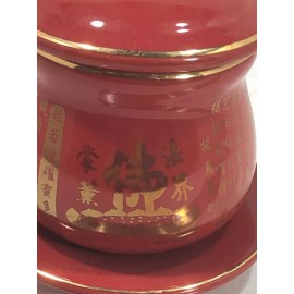 Chinese traditions Buddhism glass holy water cup louts buddha