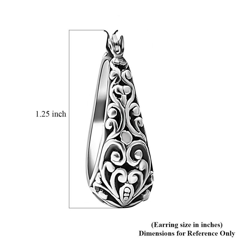 Pendientes de aro para mujer, de plata de ley 925,