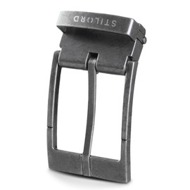 STILORD Belt Buckle Pin Buckle for Belt 35 mm Wide Vintage Belt Buckle Antique Belt Buckle Replacement Buckle for Interchangeable Belt, Antique Silver Buckle I I