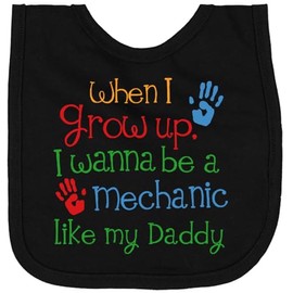inktastic Mechanic Like Daddy Newborn Bib Black 2457a