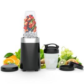 PETSITE Personal Blender, 1000W Mini Fast Portable Bullet Blender with 12oz & 24oz Blender Bottles and To-Go Lids, Small Blender for Shakes and Smoothies