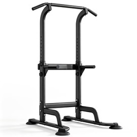 Dland Power Tower Pull Up Bar Dip Station for Home Gym Strength Training