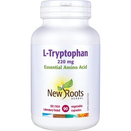 NEW ROOTS HERBAL New Roots Herbal - L-Tryptophan 220mg, 90 Capsules - Source of an Essential Amino for the Maintenance of Good Health