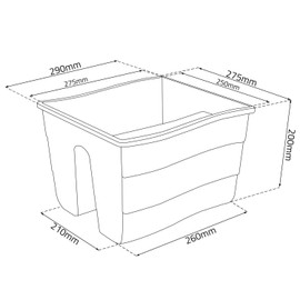 Balkonkiste Blumenkasten Geländerkasten Balkonkasten H: 20 cm anthrazit gewellt