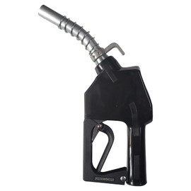 BORRITT Black 3/4"inch NPT Automatic Shut-Off Fuel Nozzle With Hook+Filter Fuel Refilling Tool Used for diesel,gasoline,kerosen (13/16"Spout Max Flow Rate 16 GPM)