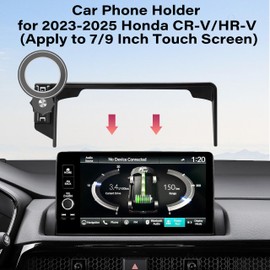 AbeeyGeomarn Car Phone Holder for Honda CR-V/HR-V/CR-V Hybrid 2023-2025 Accessories Apply to 7/9 Inch Touch Screen Fixed Clip Magnetic Cell Phone Mount Hands-Free 360 Degree Rotation