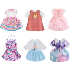 Voccim Baby Doll Clothes 6 Sets Clothing for 12 Inch Doll,Baby Dolls Dress Accessories Include Skirt Snow Dresses Swimsuit Outfits Girls Birthday Xmas Gift