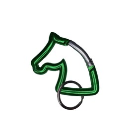 KN KON Carabiner, Horse Shaped, Cute, Key Holder, Hook, Aluminum, Multi-functional Carabiner, Carabiner Hook, Spring Hook, Key Ring Included, Green, green