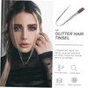 BIUDECO 6pcs Hair Tinsel Extensions Clips Sparkling Glitter Hair Accessories