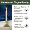 612 Vermont Battery Operated LED Window Candles with Flickering Amber