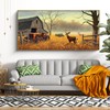 XLSJERST Deer Wall Art for Living Room Canvas Prints Decor