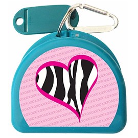Zumo Cute Mouthguard Case - XOXO (Aqua)