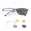 LJIMI Photochromic Progressive Multifocus Reading Sunglasses with Spring Hinges UV