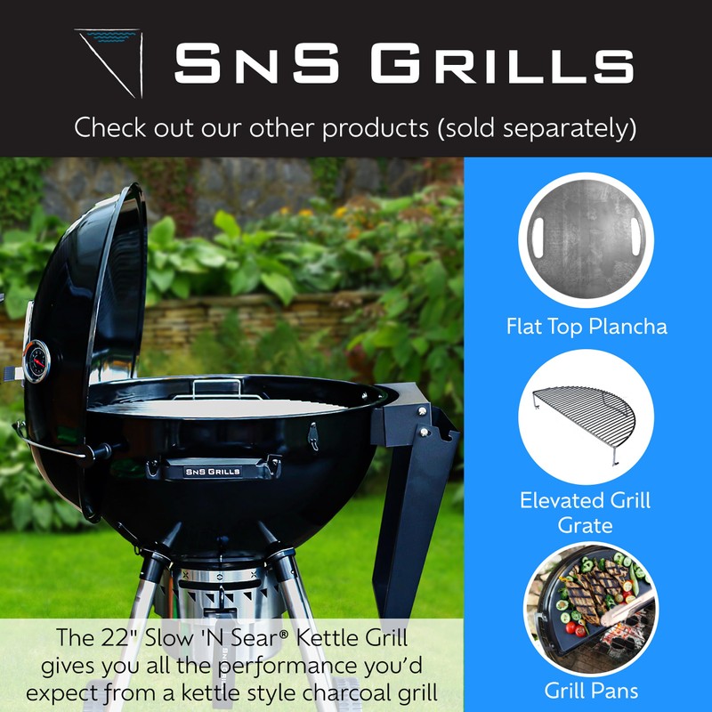 SnS Grills Slow ‘N Sear Charcoal Fire Baskets with Water
