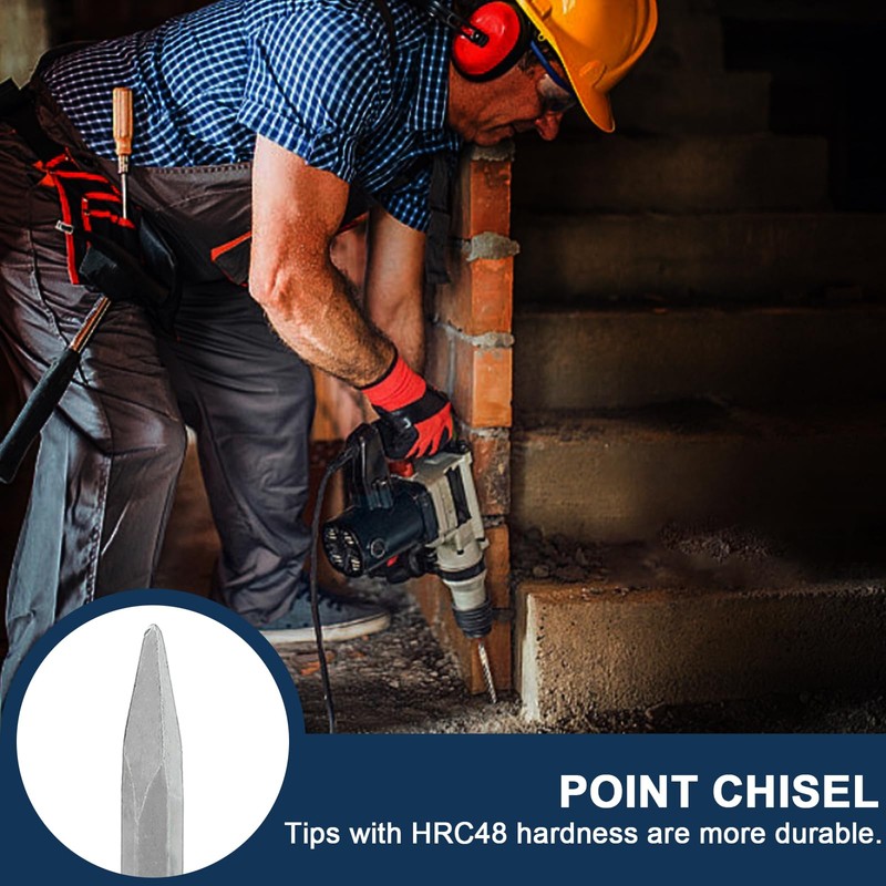 Rotary Hammer Drill Bits Set & Chisels- SDS Plus 17PCS