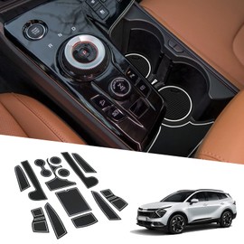 BIXUAN NQ5 2024 Compatible with Kia Sportage NQ5 2022-2023 2024 2025 Non-Slip Mats Centre Console Armrest Rubber Mats, Drink Holder Mat Non-Slip Door Seam Mats Pack of 14 Door Slot Mat