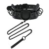 Tosmifairy Black Faux Leather Gothic Choker Collar for Dog Cat