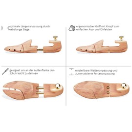 Langer & Messmer Red Cedar Shoe Trees, Size UK 5/6, The Original