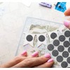 Black Sparkles Color Coding Labels 1" Round 25 mm -