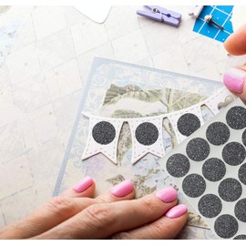 Black Sparkles Color Coding Labels 1" Round 25 mm - Circle Sparkly Stickers - one inch Glitter Rounds Sticker - 120 Pack