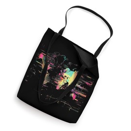 World Map Digital Glitch Tote Bag