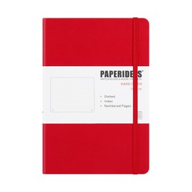 PAPERIDEAS Notebook A5 Hardcover (Dot, Red)