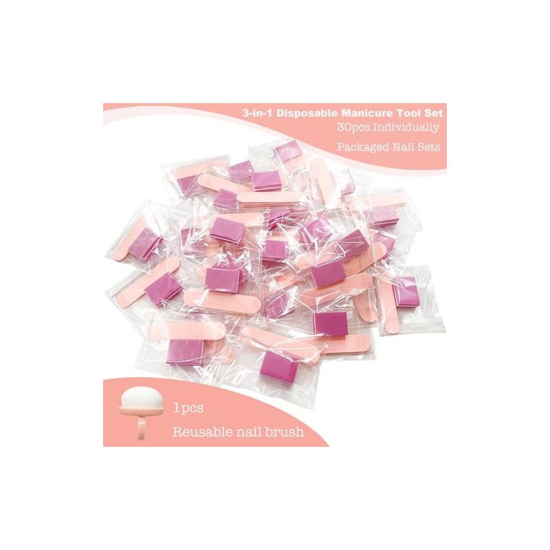 Kit de manicura de 4 piezas, limas de uñas de
