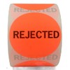 500 Labels 2" Round Bright Red Rejected Special Handling Shipping