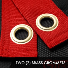 UD_G128 2 Pack: Pirate Jolly Roger Red Head Scarf Flag  20x30 In  ToughWeave Series Embroidered 300D Polyester  Novelty Flag, Em