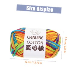 Operitacx 2Pcs Rainbow Yarn for Crocheting and DIY Crafts Durable and Material for Knitting Projects Comfortable Braided Yarn for Sweaters Hats and Decorations