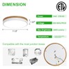 12inch Dimmable Wood led Ceiling Light,Wood Flush Mount Ceiling Light