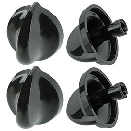 Belling Genuine Temperature Control Knob for Oven Cooker Hob (Black, Pack of 4 Knobs)