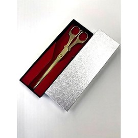 Ceremony Tape Cutting Scissors Gold Presentation Box
