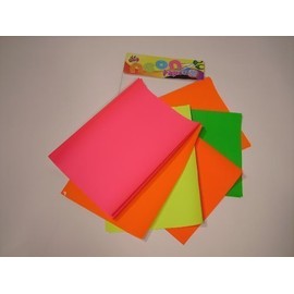 Pack Of 50 A4 Sheets Of Assorted Fluorescent Neon Paper