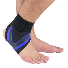 SHEKINI Foot Bandages Support Ankle Brace for Plantar Fasciitis 1 Pair(Black-blue,M)