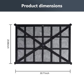 35.5 "x25.6 Car Ceiling Storage Organizer for SUV & Sedan - Heavy-Duty Overhead Mesh Net with Dual Zippers, Universal Auto Roof Storage Bag for Travel, Camping, Road Trips （Black2#）