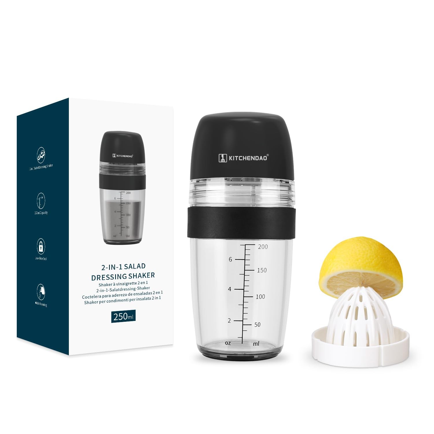 KITCHENDAO Salad Dressing Shaker