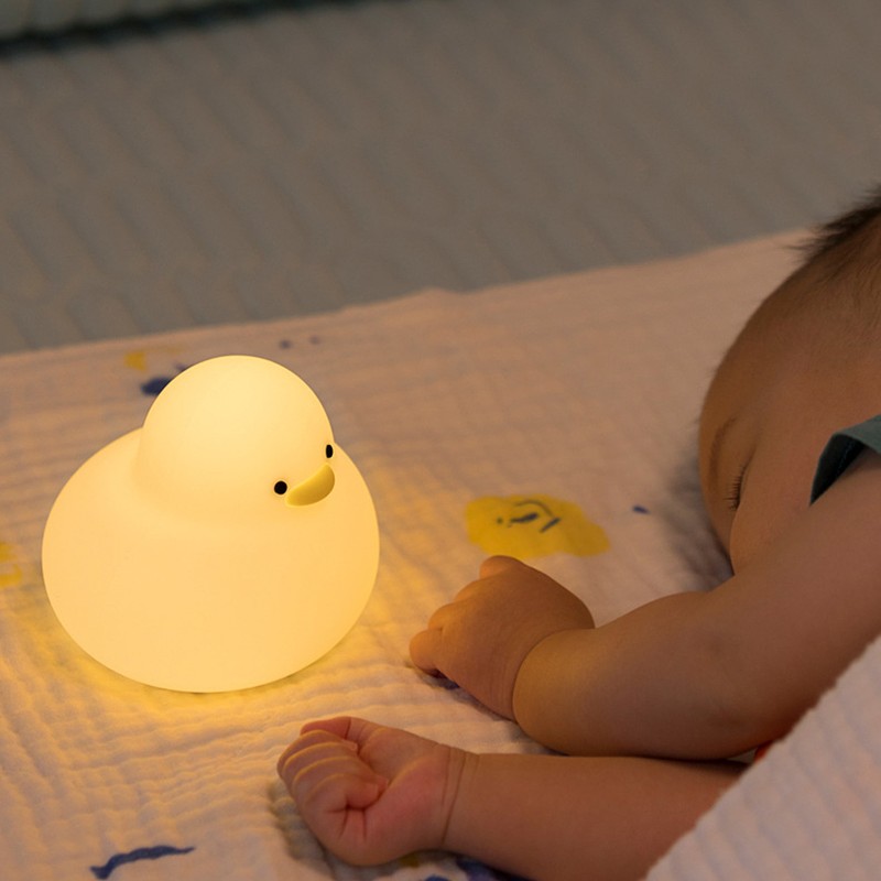 Night Light Cute Cartoon Appearance Silicone Night Lamp with Data