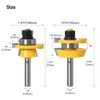 ASNOMY 2Pcs Shaker Rail and Stile Router Bits for Cabinet