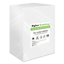 HytusCooking Pre-Cut Vacuum Sealer Bags, (150 Pack Quart 8" x 12"), Commercial Grade for Sous Vide, Meal Prep and Long Lasting Food Storage Heavy Duty Food Storage Bags BPA Free