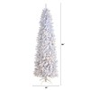 Nearly Natural 8ft. Slim White Artificial Christmas Tree with 400