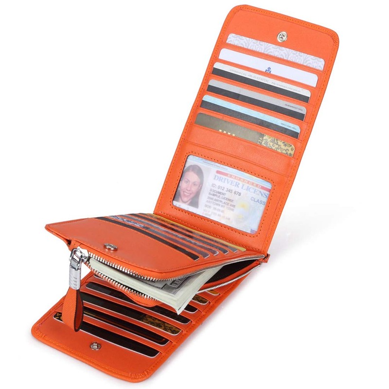 Huztencor Long Wallet, Thin, Bifold for Men, Women, Anti-magnetic, Card