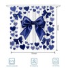Conipit Bow Shower Curtains Romantic Bathroom Decor Navy Blue Bath