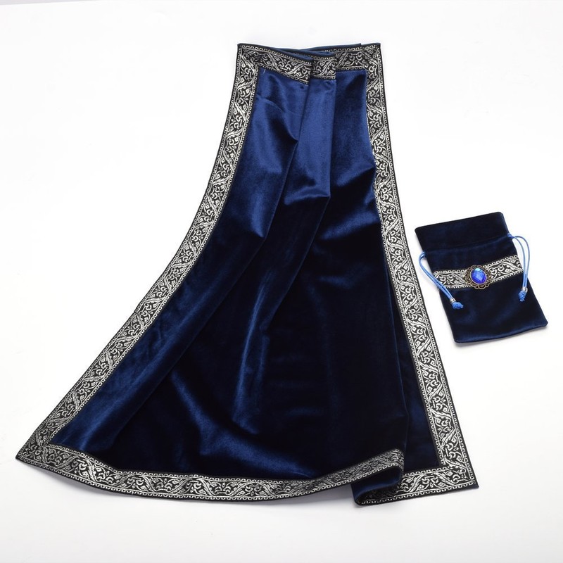 BLESSUME Tarot Table Cloth Divination Wicca Velvet Altar Cloth with