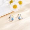 Dinosaur Stud Earrings S925 Sterling Silver Triceratops Dinosaur Earrings Animal