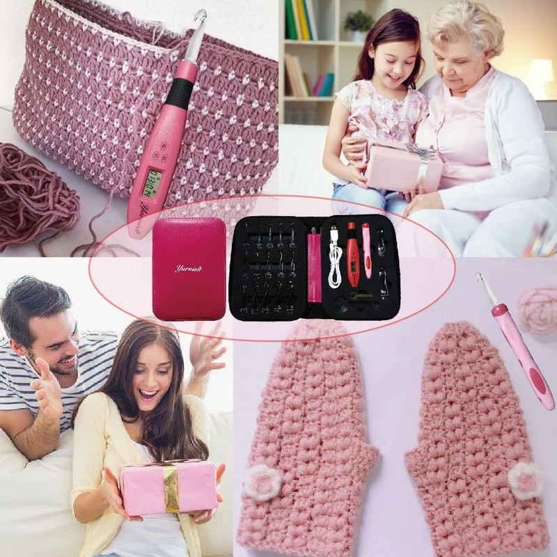 Yarniss 17 Size Counting Crochet Hooks Set, Light Up Crochet